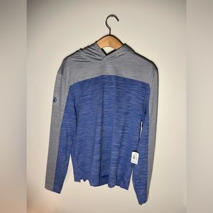 johnnie-O Wilson PREP-FORMANCE T-Shirt Hoodie Seal / S Blue MSRP $138